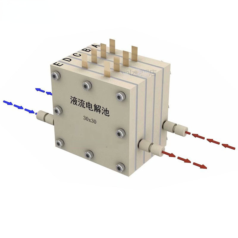 Liquid Flow Battery Test Cell Electrolytic Cell Reactor Electrochemical Cell