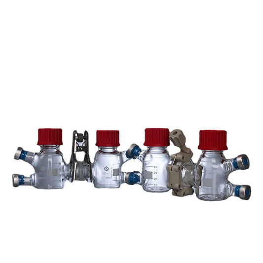 50ml II-Type MFC Microbial Reactor Anaerobic Port Biological Reactor Biological Catalyzing Enzyme Fuel Cell Electrolytic Cell Can Clamp Proton Charged Membranes