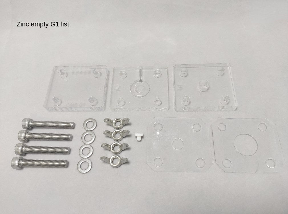 Zinc Air Test Device Metal Air Cell Mold Gasket Sealed Transparent Non-Circulating Electrolytic Cell