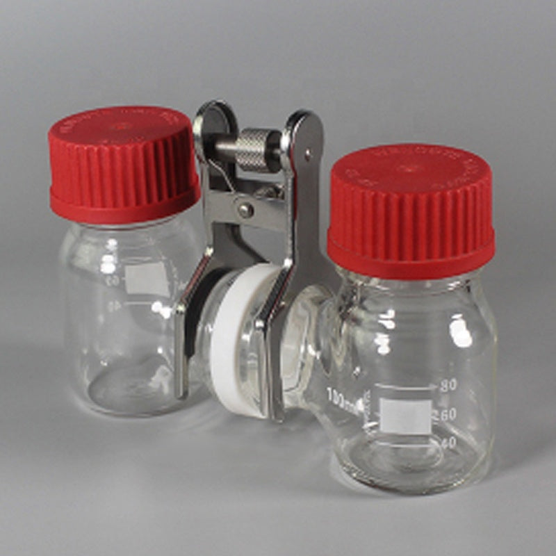 Manufacturing 100ml GL45 MFC Reactor H type Microbial Fuel Cell Borosilate Chemical Glass Bottle