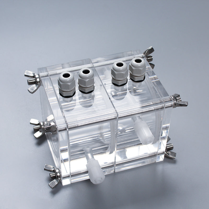 Organic Glass Microbial Reactor MFC Standard Fuel Cell Box Acrylic Material with Fast Interface EMC Electro-Catalytic Reactor with Electrolytic Bayonet Optical Transparent Reactor