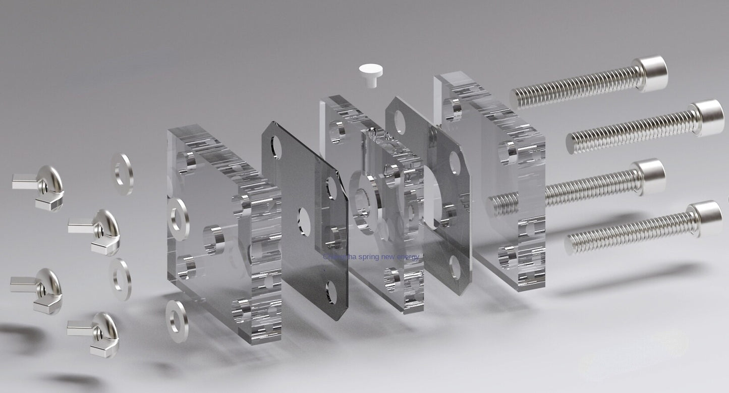 Zinc Air Test Device Metal Air Cell Mold Gasket Sealed Transparent Non-Circulating Electrolytic Cell