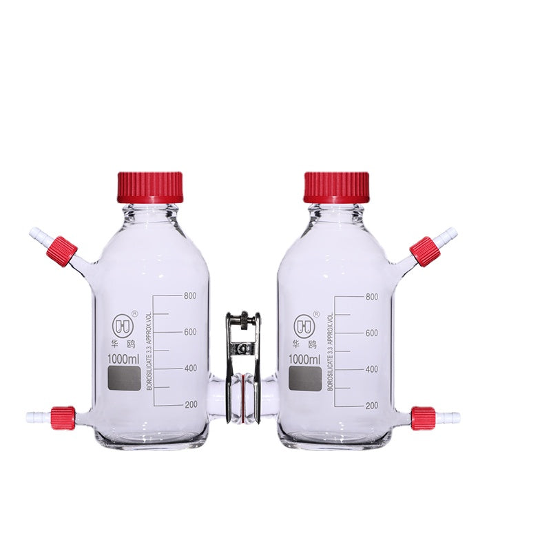 Glass Microbial Fuel Reactor MFC Clamp Proton Charged Membranes Electrolytic Cell Chemical Reactor Cathode Anode Double Chamber Microbial Fuel Cell Box Laboratory